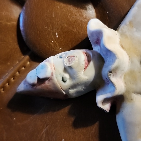 VINTAGE  PLASTER CLOWN & PLASTER COWBOY WALL PLAQUES. - Picture 2 of 10